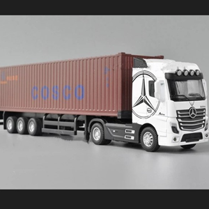 تریلی کانتینردار سفید مدل بنز آکتروس 1:50 Container Trailer Model Benz Actros_اسباب بازی